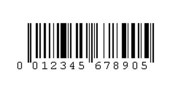 Numeric barcode label example