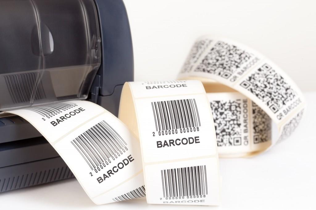 Barcode label printer. Barcode for use - no copyright issues as constructed