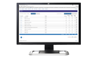 stock control system on monitor