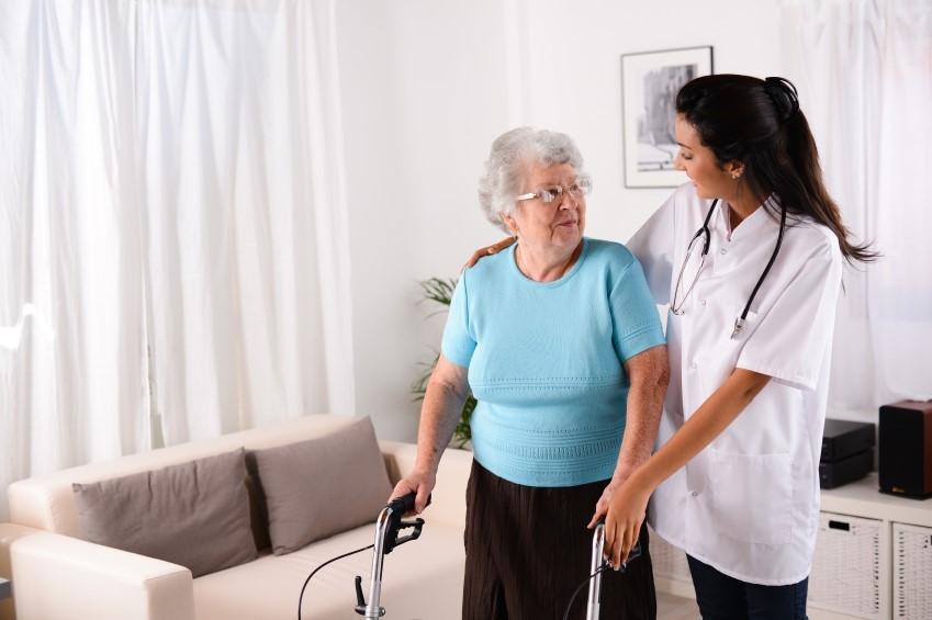 Patient at Home with Doctor