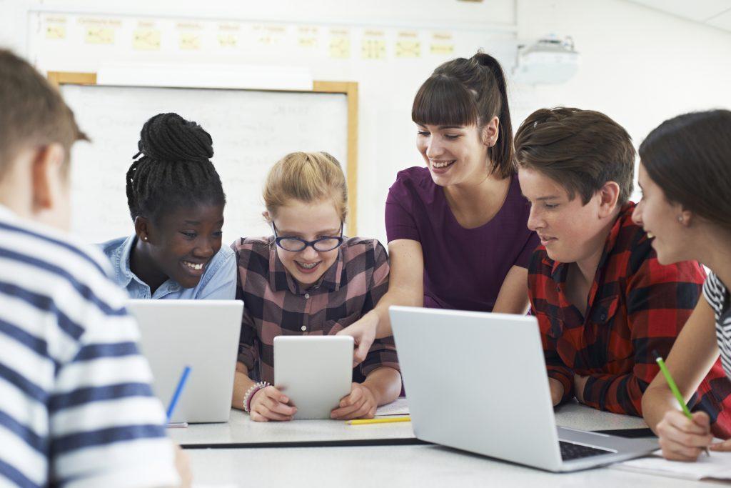 School Teacher with Students