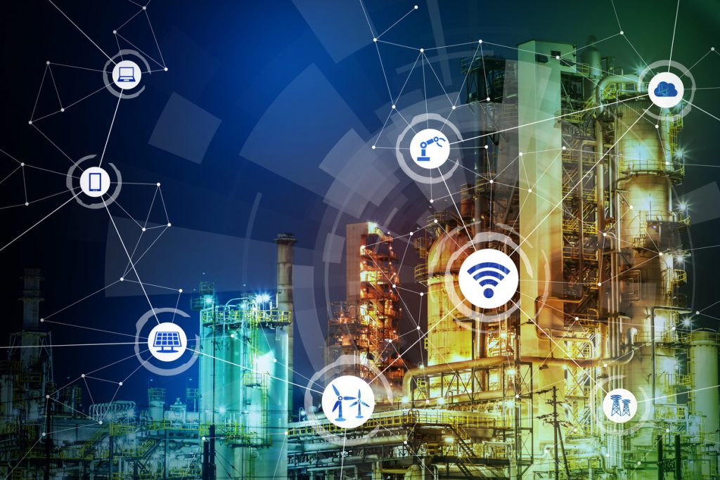Manufacturing industry connected through wireless devices