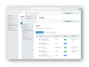 Users and Security settings of BarTender